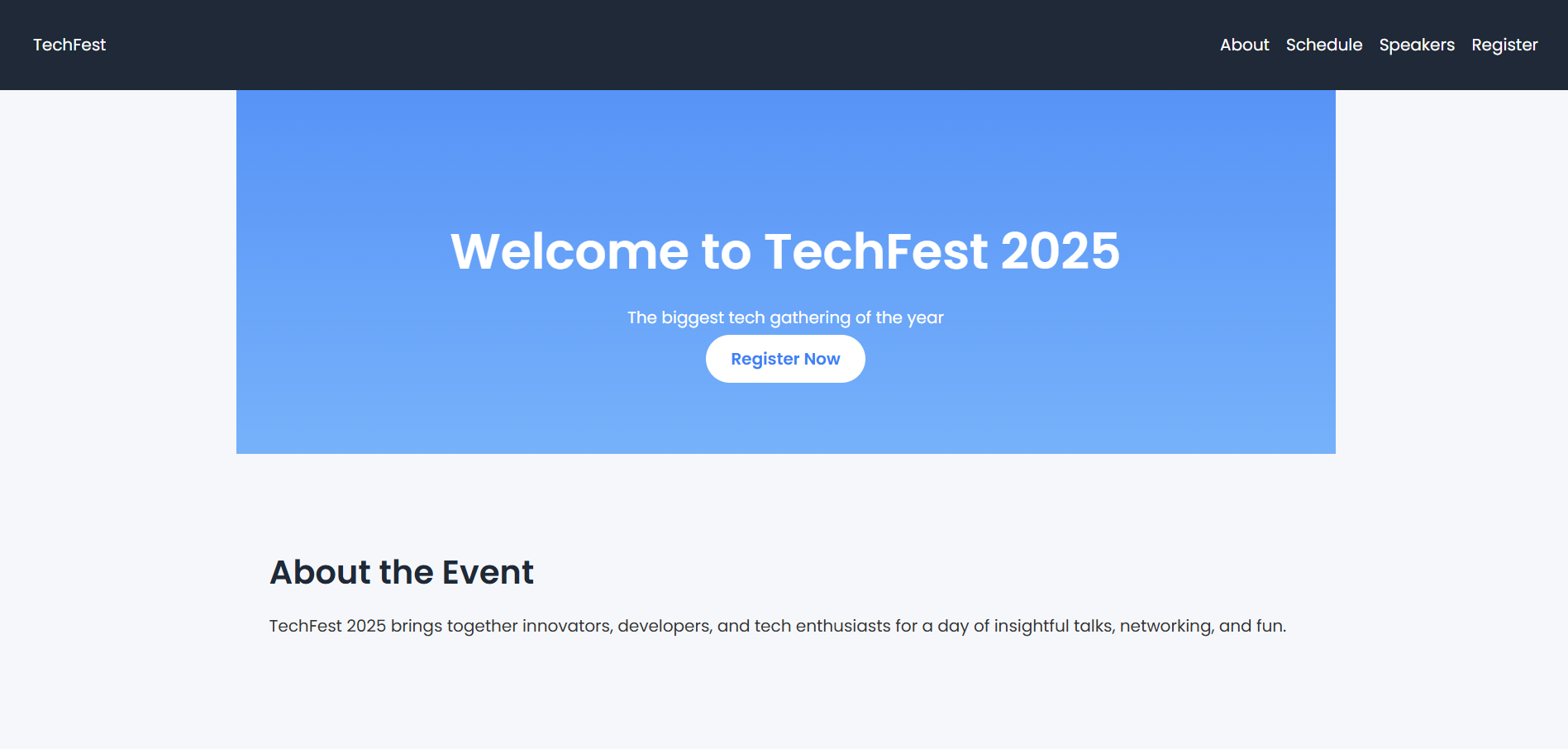 Event Page